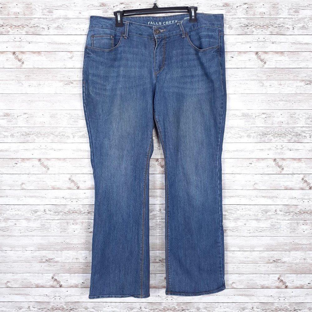 Falls Creek Womens Jeans Sz 16 Curvy Boot 56A